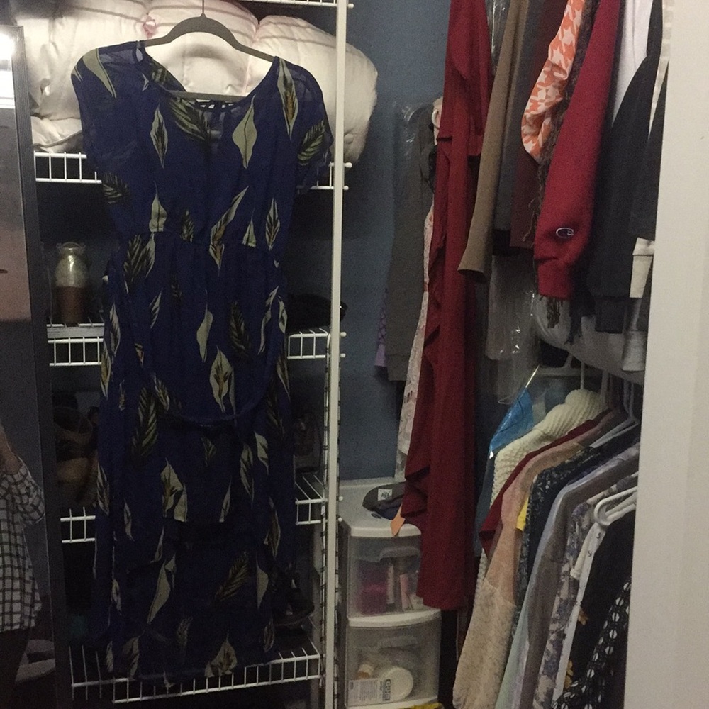 Peace lily high low dress